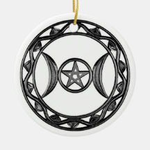Triple Goddess with Pentagram Ornament