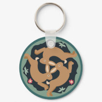 Triple Hare keychains by WildWitch Triple Hare keychains