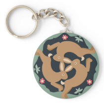 Triple Hare Keychain