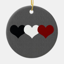 Triple Heart Christmas Tree Ornament
