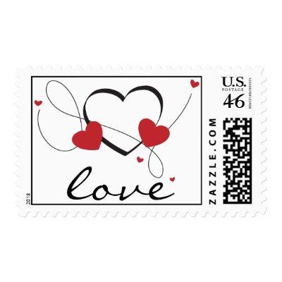 Triple Heart Love Postage