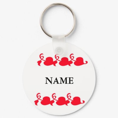 Triple Heart Personalized Key Chain by lapatrick1161