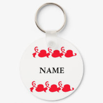 Triple Heart Personalized Key Chain keychains