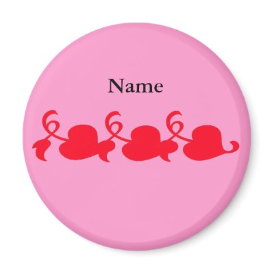 Triple Heart Personalized Magnet by lapatrick1161
