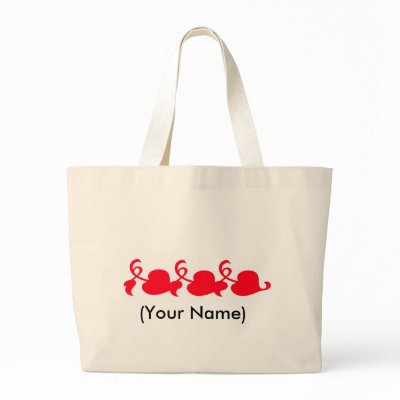 Triple Heart Personalized Tote Canvas Bag by lapatrick1161