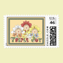 Triple Joy Triplets postage