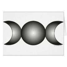 Triple Moon - black gradient Cards
