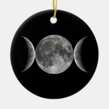 Triple Moon Goddess Christmas Tree Ornaments