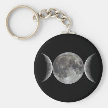 Triple Moon Goddess Keychain