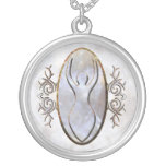 Triple Moon Goddess Moonstone Pendant