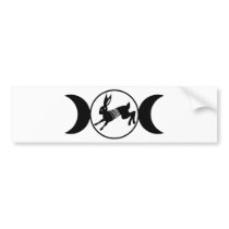 Triple Moon Hare bumper stickers by WildWitch Triple Moon Hare bumper stickers