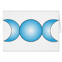 Triple Moon - light blue gradient Cards