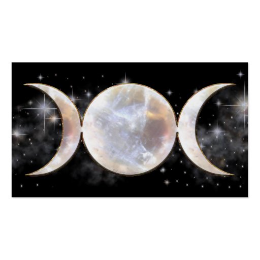 Triple Moon Moonstone Business Card (front side)