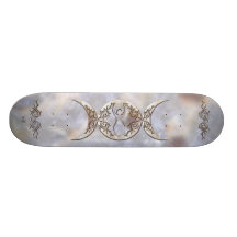 Triple Moon Moonstone Goddess Custom Skateboard