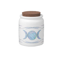 Triple Moon Opal Candy Dishes