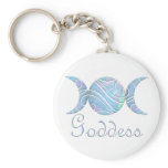 Triple Moon Opal Keychain