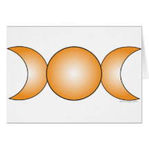 Triple Moon - orange gradient Card