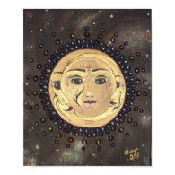 Triple Moon Signature Poster Areeyaworld Art print