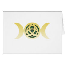 Triple Moon Triquetra Greeting Cards