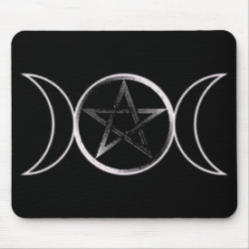 Triple Moon with Pentacle mousepad