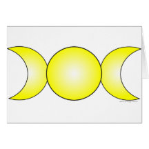 Triple Moon - yellow gradient Cards