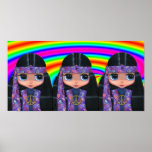 Triple Paisley Hippies Poster