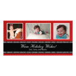 Triple Play Holiday Wishes Photo Card