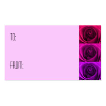 Triple Rose Gift Tag business cards