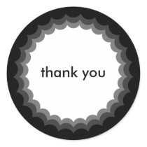 Triple Scalloped Edges Sticker by AJsGraphics Triple Scalloped Edges Sticker