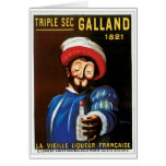 Triple Sec Galland 1821 Vintage Drink Ad Art Greeting Cards