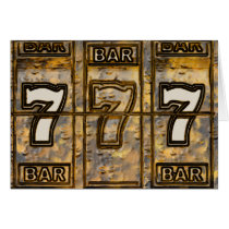 Triple Sevens Slot Machine Reels Greeting Card