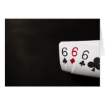 Triple Sixes Greeting Card