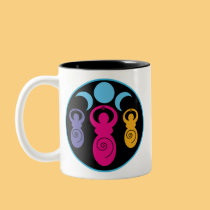 Triple Spiral Goddess mugs