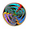 Triple Spiral Graphic Design T-shirt by MistaSCARY Triple Spiral Graphic Design T-shirt