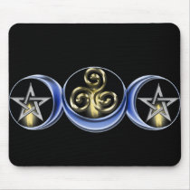 Triple Spiral Lunar Moon Mousepad