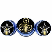 Triple Spiral Lunar Moon Pin photo sculptures