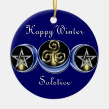 Triple Spiral Lunar Moon Tree Ornament circle