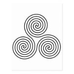 Triple Spiral Symbol Post Cards