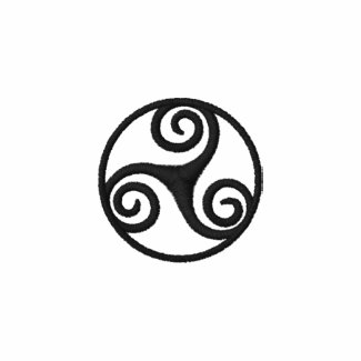 Triple Spiral (Triskele) Celtic Embroiderd Hoodie