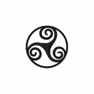 Triple Spiral (Triskele) Celtic Embroiderd Polo