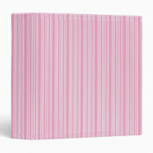 Triple Stripes Pastels Pink 1 Vinyl Binder