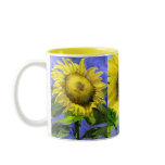 Triple Sunflower Mug mugs
