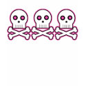 Triple Threat Glow Skull N Bones Just Bite Me t-shirts