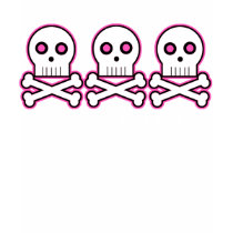 Triple Threat Glow Skull N Bones Just Bite Me t-shirts by mariannegilliand Triple Threat Glow Skull N Bones Just Bite Me t-shirts