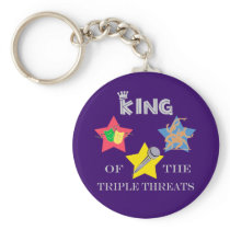 Triple Threat King Keychain keychains