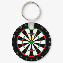 Triple Triple Twenty Dart Board Group Keychain