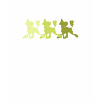 Triple trotting Crested t-shirts