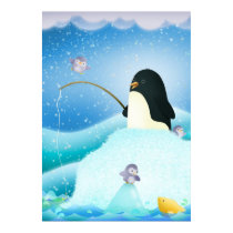 Triple trouble penguins - poster print posters