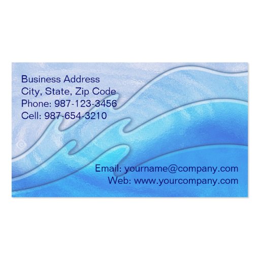 triple waves ~ bc business card template (back side)