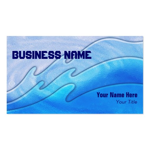 triple waves ~ bc business card template (front side)
